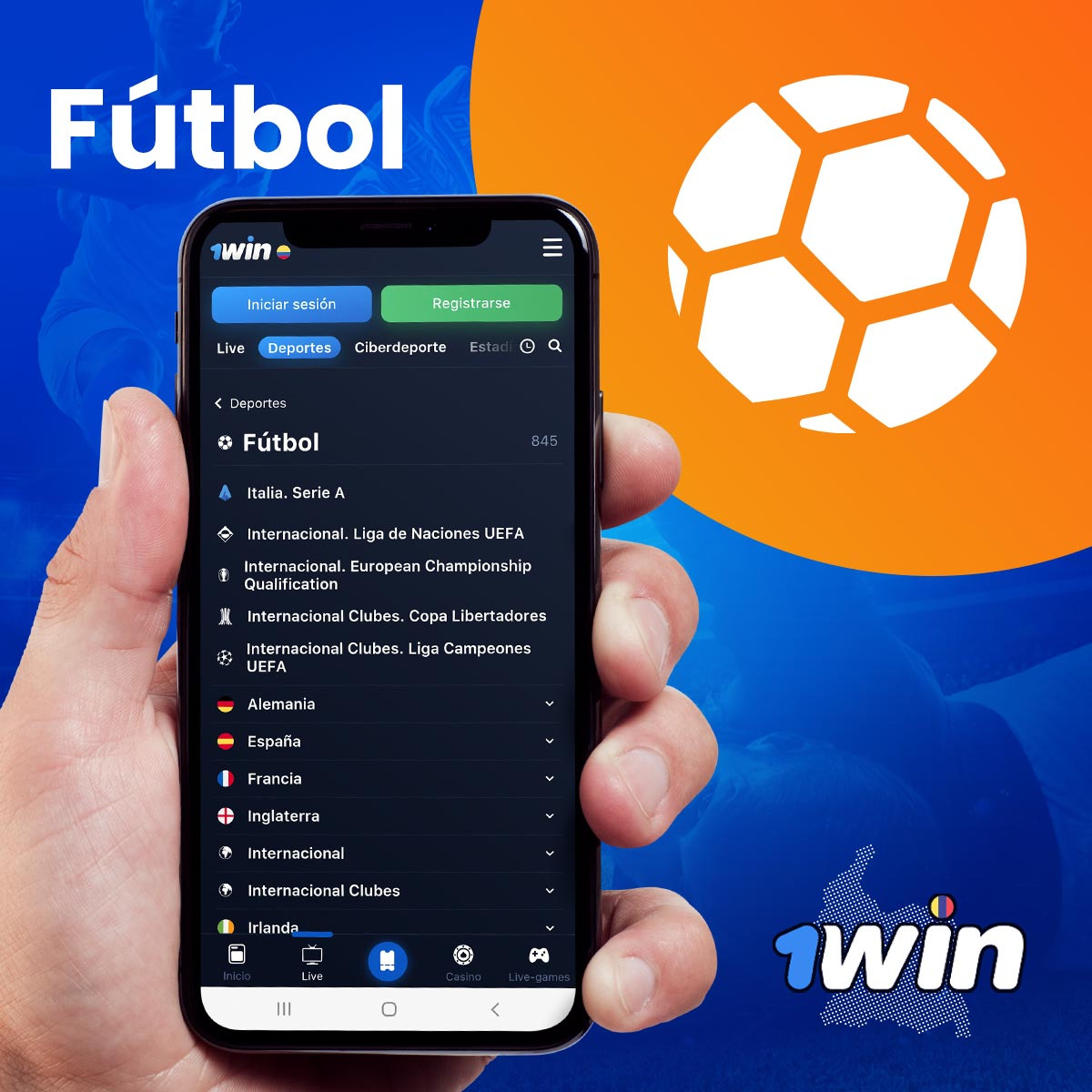 Apuestas de fútbol en línea en la casa de apuestas 1Win